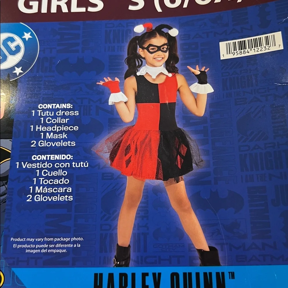 Harley Quinn Girls Costume / Red/Black/White small 6/6X